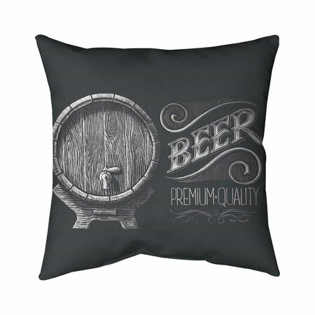 BEGIN HOME DECOR 20 x 20 in. Old Beer Sign-Double Sided Print Indoor Pillow 5541-2020-GA14
